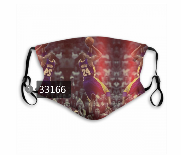 2021 NBA Los Angeles Lakers #24 kobe bryant 33166 Dust mask with filter->nba dust mask->Sports Accessory